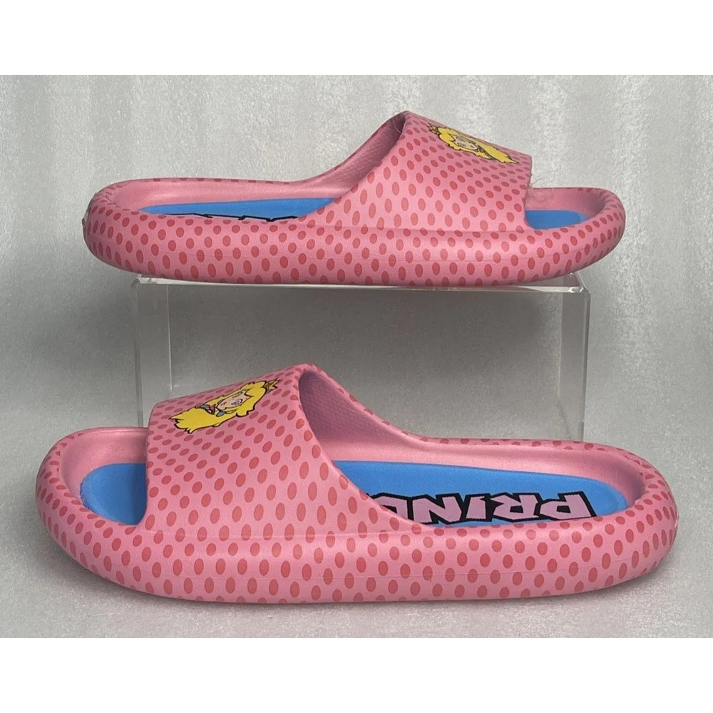 Ground Up Princess Peach Slides Slip On Pink Sandals Super Mario Women's Size 11